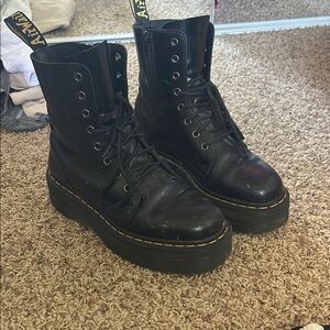 Doc Martins Black Leather Women's Boots